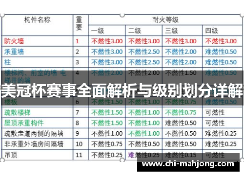 美冠杯赛事全面解析与级别划分详解